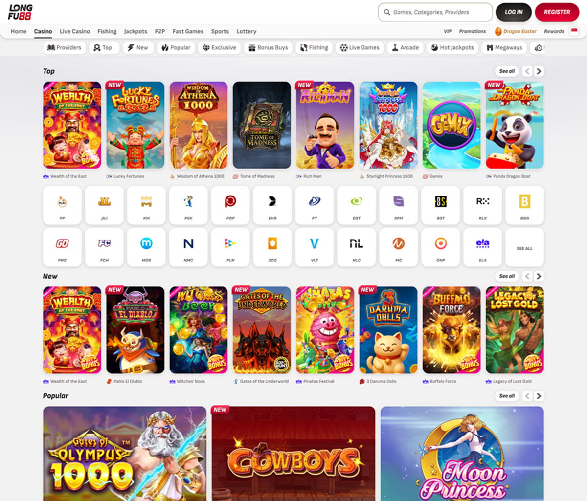 Longfu88 Games lobby